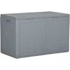Image de vidaXL - Tuinbox - 180 - L - PP - houtlook - grijs