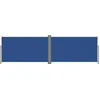 Image de vidaXL - Windscherm - uittrekbaar - 180x600 - cm - blauw