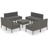 Image de vidaXL - 9-delige - Loungeset - met - kussens - poly - rattan - grijs
