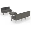 Image de vidaXL - 6-delige - Loungeset - met - kussens - poly - rattan - grijs