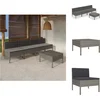 Image de vidaXL - 5-delige - Loungeset - met - kussens - poly - rattan - grijs