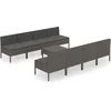 Image de vidaXL - 9-delige - Loungeset - met - kussens - poly - rattan - grijs
