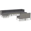 Image de vidaXL - 9-delige - Loungeset - met - kussens - poly - rattan - grijs