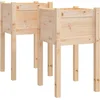 Image de vidaXL - Plantenbakken - 2 - st - 40x40x70 - cm - massief - grenenhout