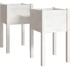 Image de vidaXL - Plantenbakken - 2 - st - 40x40x70 - cm - massief - grenenhout - wit