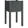 Image de vidaXL - Plantenbak - 40x40x70 - cm - massief - grenenhout - grijs