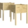 Image de vidaXL - Plantenbakken - 2 - st - 50x50x70 - cm - massief - grenenhout