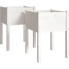 Image de vidaXL - Plantenbakken - 2 - st - 50x50x70 - cm - massief - grenenhout - wit