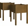 Image de vidaXL - Plantenbaken - 2 - st - 50x50x70 - cm - massief - grenenhout - honingbruin