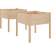 Image de vidaXL - Plantenbakken - 2 - st - 70x70x70 - cm - massief - grenenhout