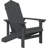 Image de vidaXL - Tuinstoel - Adirondack - HDPE - antracietkleurig