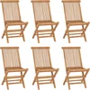 Image de vidaXL - Tuinstoelen - 6 - st - inklapbaar - massief - teakhout