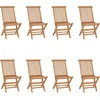 Image de vidaXL - Tuinstoelen - 8 - st - inklapbaar - massief - teakhout