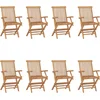 Image de vidaXL - Tuinstoelen - 8 - st - inklapbaar - massief - teakhout