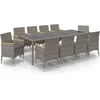 Image de vidaXL - 11-delige - Tuinset - met - kussens - poly - rattan - zwart - en - grijs