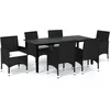 Image de vidaXL - 7-delige - Tuinset - met - kussens - poly - rattan - zwart