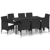 Image de vidaXL - 9-delige - Tuinset - met - kussens - poly - rattan - zwart