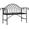 Image de vidaXL - Tuinbank - 2-zits - 128 - cm - staal - zwart