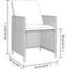 Image de vidaXL - 9-delige - Tuinset - met - kussens - poly - rattan - zwart