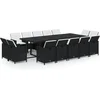 Image de vidaXL - 15-delige - Tuinset - met - kussens - poly - rattan - zwart