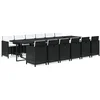 Image de vidaXL - 13-delige - Tuinset - met - kussens - poly - rattan - zwart