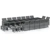 Image de vidaXL - 19-delige - Tuinset - met - kussens - poly - rattan - grijs
