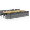 Image de vidaXL - 15-delige - Tuinset - met - kussens - poly - rattan - grijs