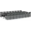 Image de vidaXL - 17-delige - Tuinset - met - kussens - poly - rattan - grijs