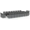 Image de vidaXL - 21-delige - Tuinset - met - kussens - poly - rattan - grijs