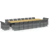 Image de vidaXL - 21-delige - Tuinset - met - kussens - poly - rattan - grijs