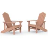 Image de vidaXL - Tuinstoelen - 2 - st - Adirondack - HDPE - bruin