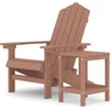 Image de vidaXL - Tuinstoel - Adirondack - met - tafel - HDPE - bruin