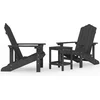 Image de vidaXL - Tuinstoelen - Adirondack - met - tafel - HDPE - antracietkleurig