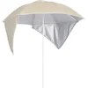 Image de vidaXL - Strandparasol - met - zijwanden - 215 - cm - zandkleurig