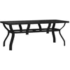 Image de vidaXL - Tuintafel - 180x80x70 - cm - staal - en - glas - zwart