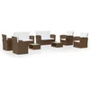 Image de vidaXL - 8-delige - Loungeset - met - kussens - poly - rattan - bruin