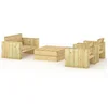 Image de vidaXL - 4-delige - Loungeset - geïmpregneerd - massief - grenenhout