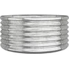 Image de vidaXL - Plantenbak - 80x80x36 - cm - gegalvaniseerd - staal - zilverkleurig