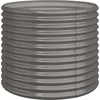 Image de vidaXL - Plantenbak - 80x80x68 - cm - gegalvaniseerd - staal - grijs
