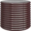 Image de vidaXL - Plantenbak - 80x80x68 - cm - gegalvaniseerd - staal - bruin