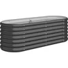 Image de vidaXL - Plantenbak - 114x40x36 - cm - gegalvaniseerd - staal - antracietkleurig
