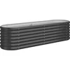 Image de vidaXL - Plantenbak - 152x40x36 - cm - gegalvaniseerd - staal - antracietkleurig