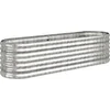 Image de vidaXL - Plantenbak - 152x40x36 - cm - gegalvaniseerd - staal - zilverkleurig