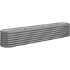 Image de vidaXL - Plantenbak - 224x40x36 - cm - gegalvaniseerd - staal - grijs