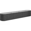 Image de vidaXL - Plantenbak - 224x40x36 - cm - gegalvaniseerd - staal - antracietkleurig