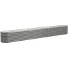 Image de vidaXL - Plantenbak - 332x40x36 - cm - gegalvaniseerd - staal - grijs