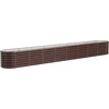 Image de vidaXL - Plantenbak - 332x40x36 - cm - gegalvaniseerd - staal - bruin