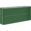 Image de vidaXL - Plantenbak - 152x40x68 - cm - gegalvaniseerd - staal - groen