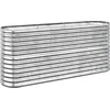 Image de vidaXL - Plantenbak - 152x40x68 - cm - gegalvaniseerd - staal - zilverkleurig