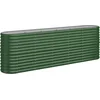 Image de vidaXL - Plantenbak - 224x40x68 - cm - gegalvaniseerd - staal - groen